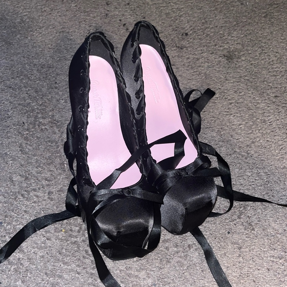 Sugar Thrillz gothic ballerina platforms